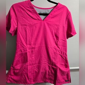Grey's Anatomy Pink V-Neck Short Sleeve Scrub Top